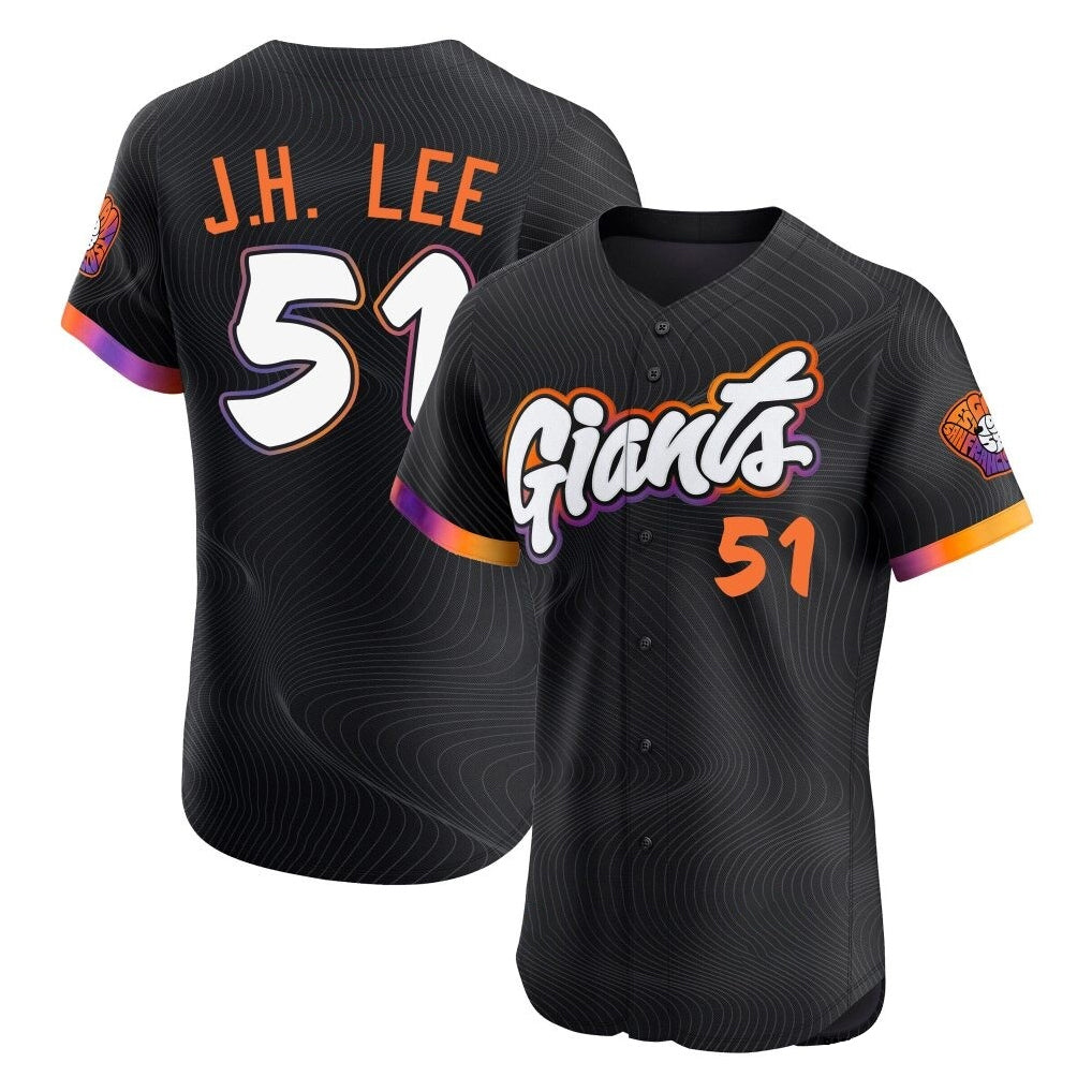 SF.Giants #51 Jung Hoo Lee Player Black 2025 City Connect Home Limited Elite Stitched Jerseys