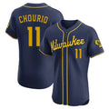 M.Brewers #11 Jackson Chourio Player Navy Home Limited Elite Gdoa Stitched Jerseys