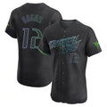 T.Bay Rays #12 Wade Boggs Player Black City Connect Home Limited Elite Stitched Jerseys