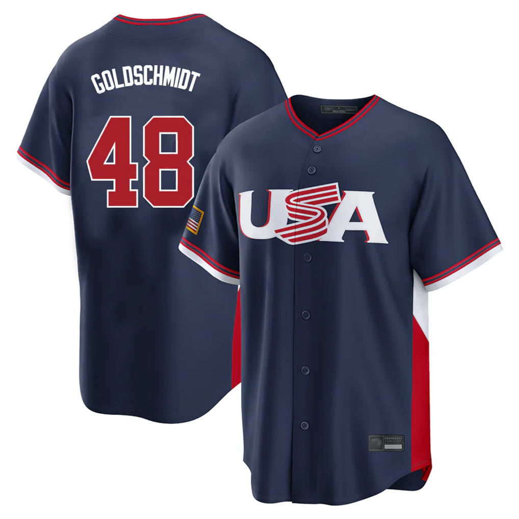 NY.Yankees #48 Paul Goldschmidt Player Navy USA 2026 World Classic Limited Game Stitched Jerseys