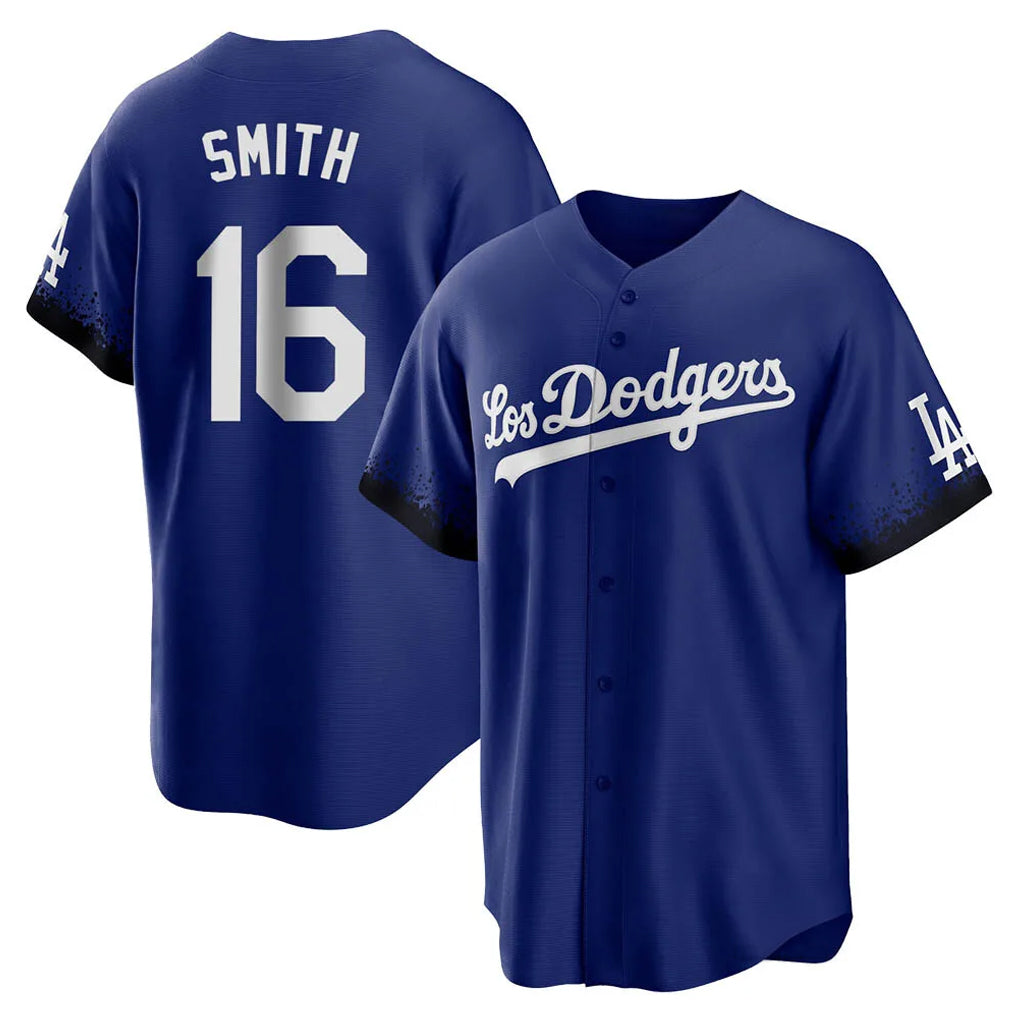 LA.Dodgers #16 Will Smith Player Royal City Connect Home Game Gdoa Stitched Jerseys