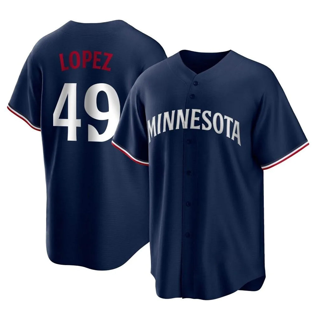 M.Twins #49 Pablo Lopez Player Navy Replica Alternate Home Gdoa Stitched Jerseys