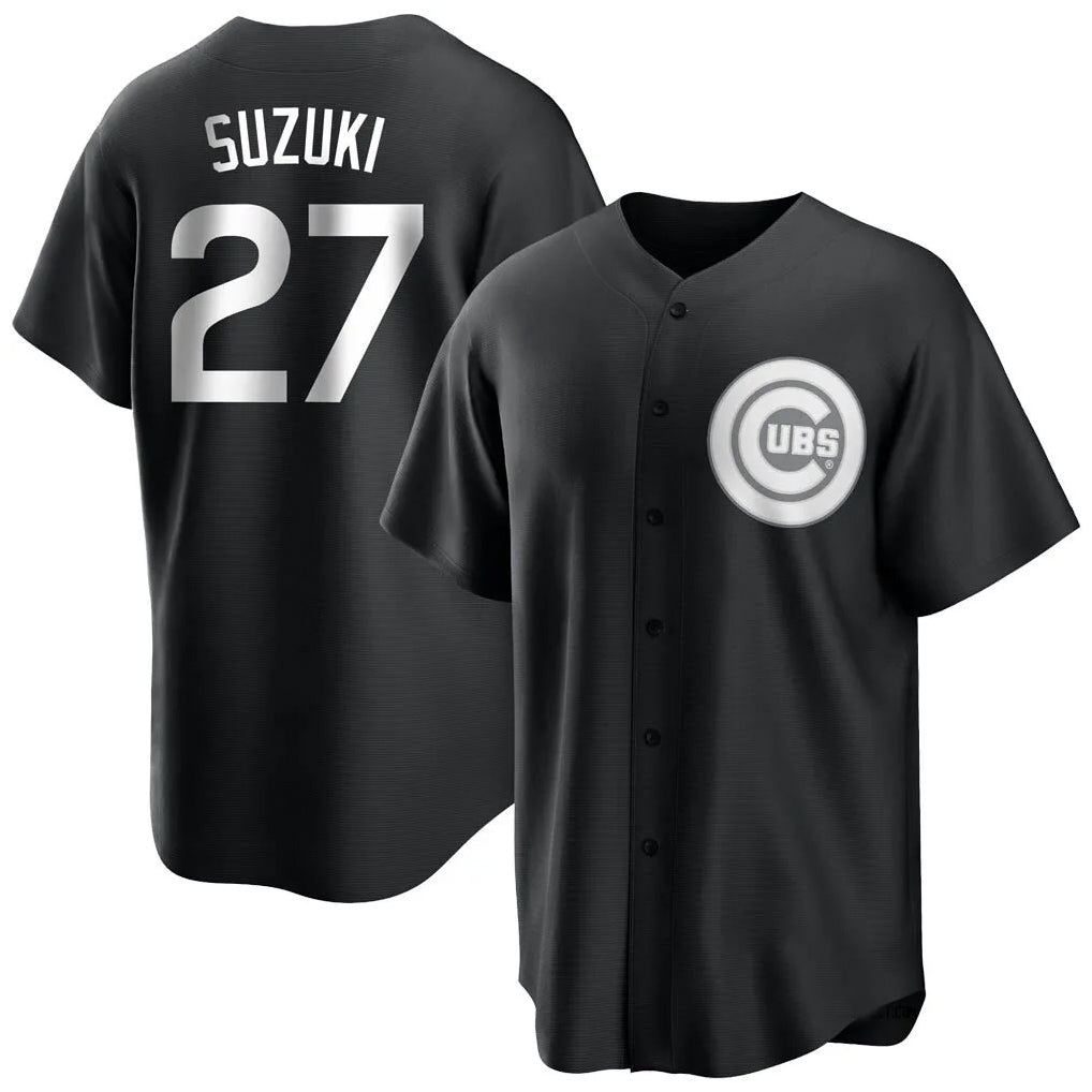 C.Cubs #27 Seiya Suzuki Player Black Game Gdoa Stitched Jerseys