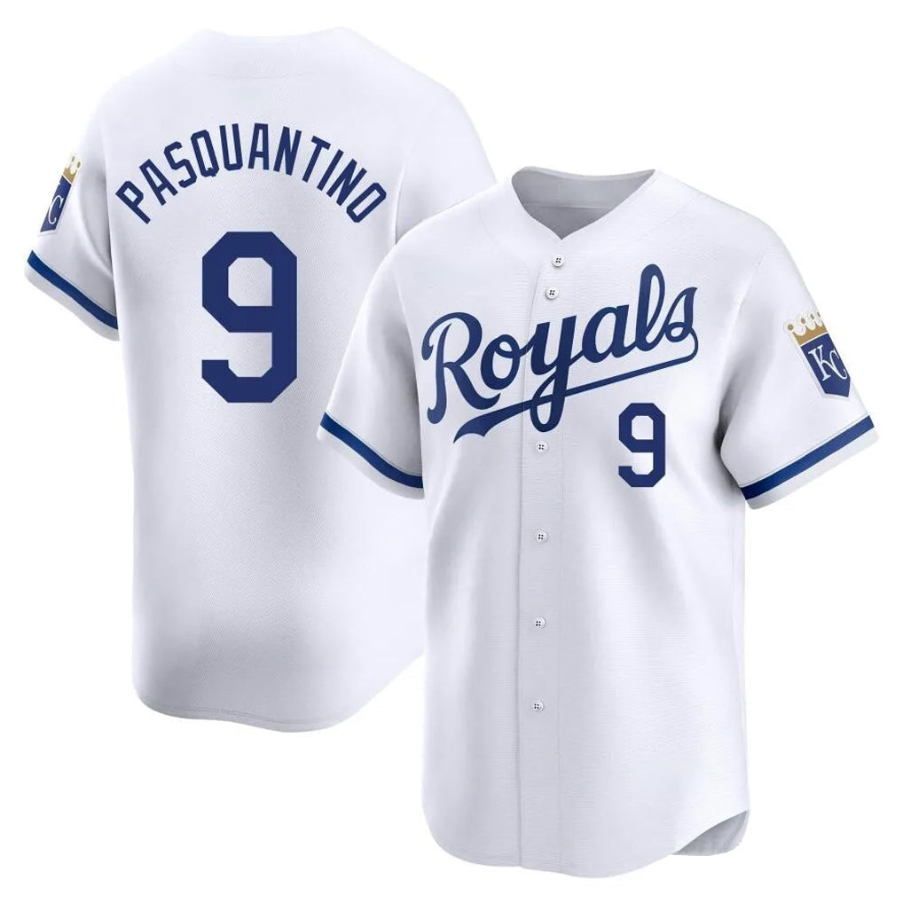 KC.Royals #9 Vinnie Pasquantino Player White Alt Limited Home Gdoa Stitched Jerseys