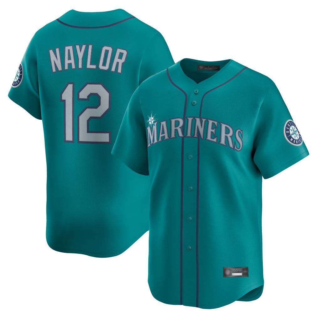 S.Mariners #12 Josh Naylor Player Teal Home Limited Stitched Jerseys