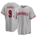 C.Reds #9 Matt McLain Player Gray Home Game Gdoa Stitched Jerseys