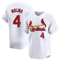 St. Louis Cardinals #4 Yadier Molina Player White Home Limited Stitched Jerseys