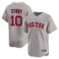 B.Red Sox #10 Trevor Story Player Gray Road Limited Home Game Gdoa Stitched Jerseys