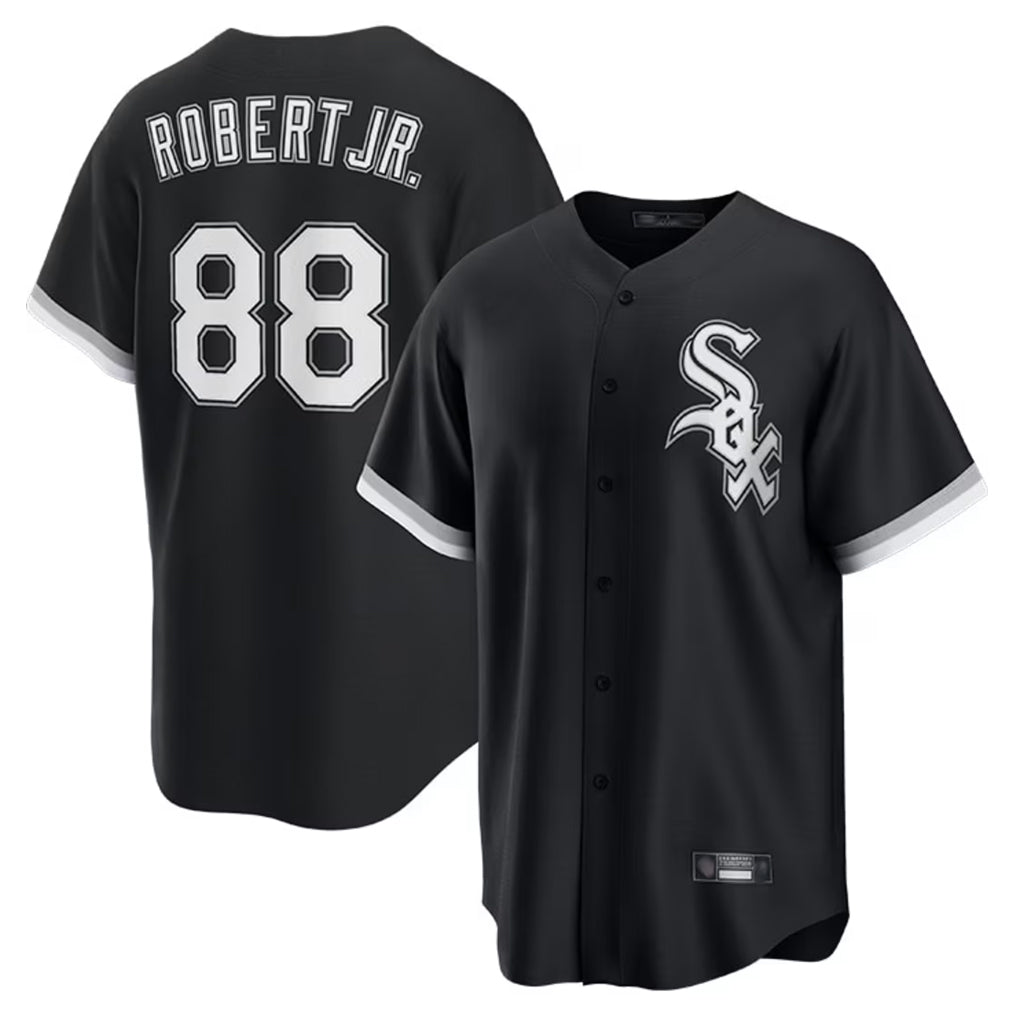 C.White Sox #88 Luis Robert Jr Player Black Home Game Gdoa Stitched Jerseys