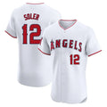 LA.Angels #12 Jorge Soler Player White Limited Elite Gdoa Stitched Home Jerseys