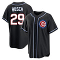 C.Cubs #29 Michael Busch Player Black Fashion Out Game Gdoa Stitched Jerseys