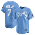 KC.Royals #7 Bobby Witt Jr. Player Light Blue Alt Limited Home Gdoa Stitched Jerseys