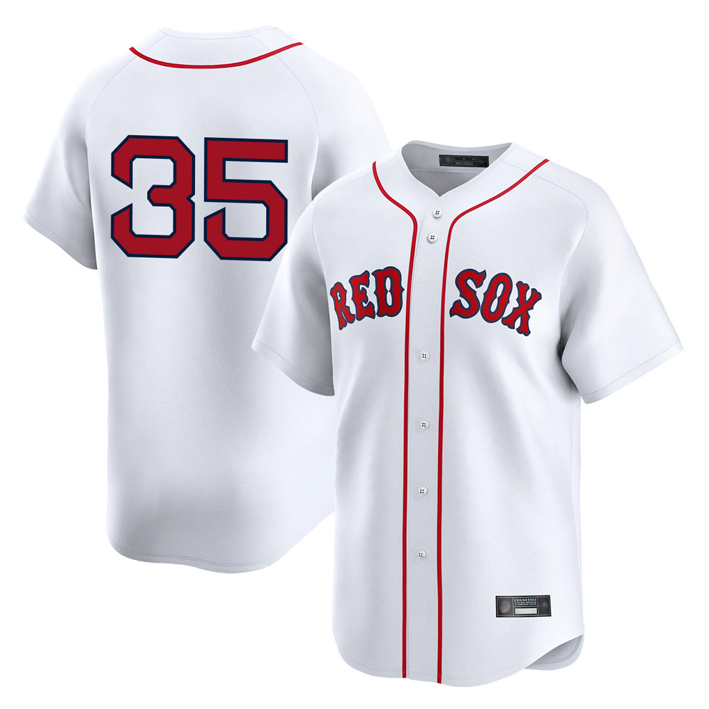 B.Red Sox #35 Garrett Crochet Player White Limited Home Game Gdoa Stitched Jerseys