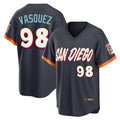 S.Diego Padres #98 Randy Vasquez Player Obsidian 2026 City Connect Home Limited T-shirt Stitched Jerseys