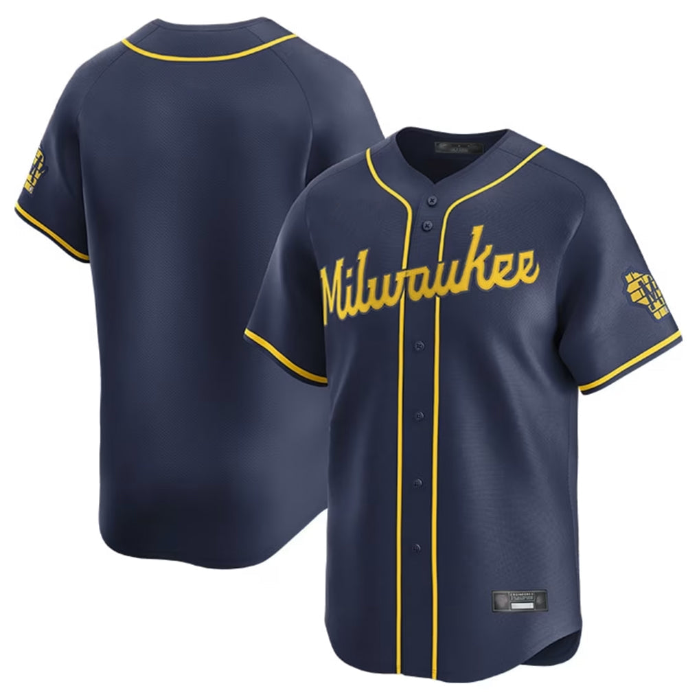 M.Brewers ## Brewers Blank Player Navy Home Limited Gdoa Stitched Jerseys
