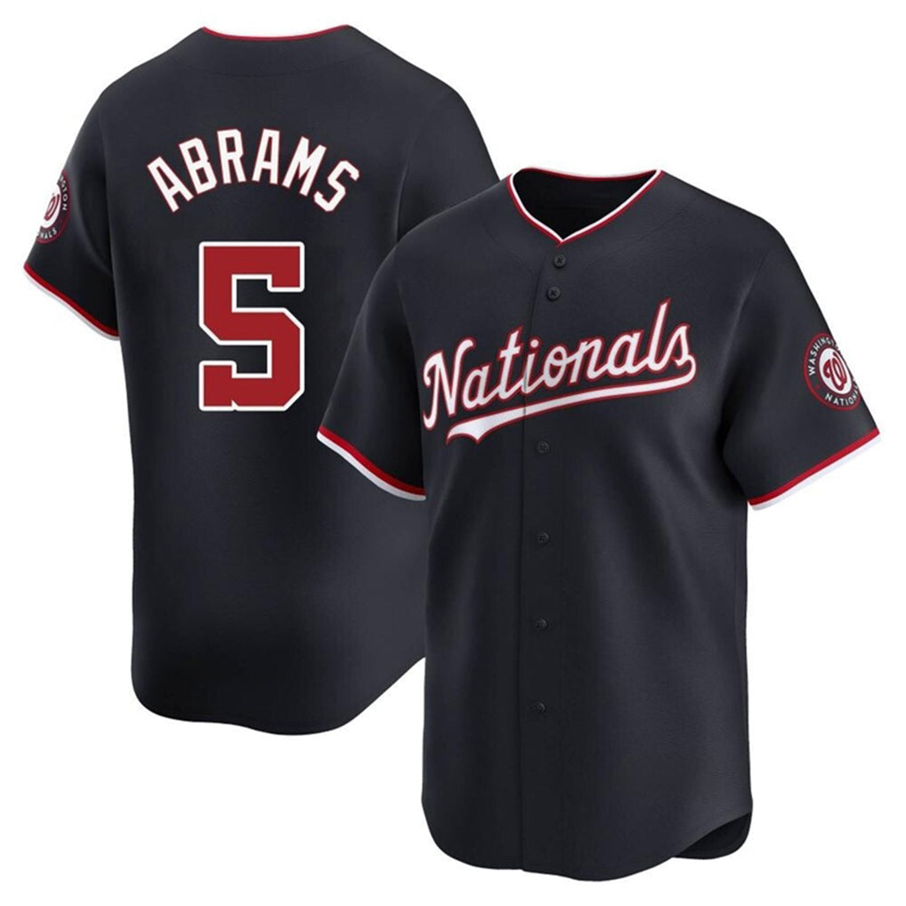 W.Nationals #5 CJ Abrams Player Navy Blue Replica Stitched Jerseys