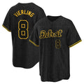 D.Tigers #8 Matt Vierling Player Black Snake Skin City Home Game Gdoa Stitched Jerseys