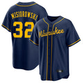M.Brewers #32 Jacob Misiorowski Player Navy Home Game Gdoa Stitched Jerseys