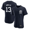 D.Tigers #13 Dillon Dingler Player Navy Limited Elite Home Gdoa Stitched Jerseys
