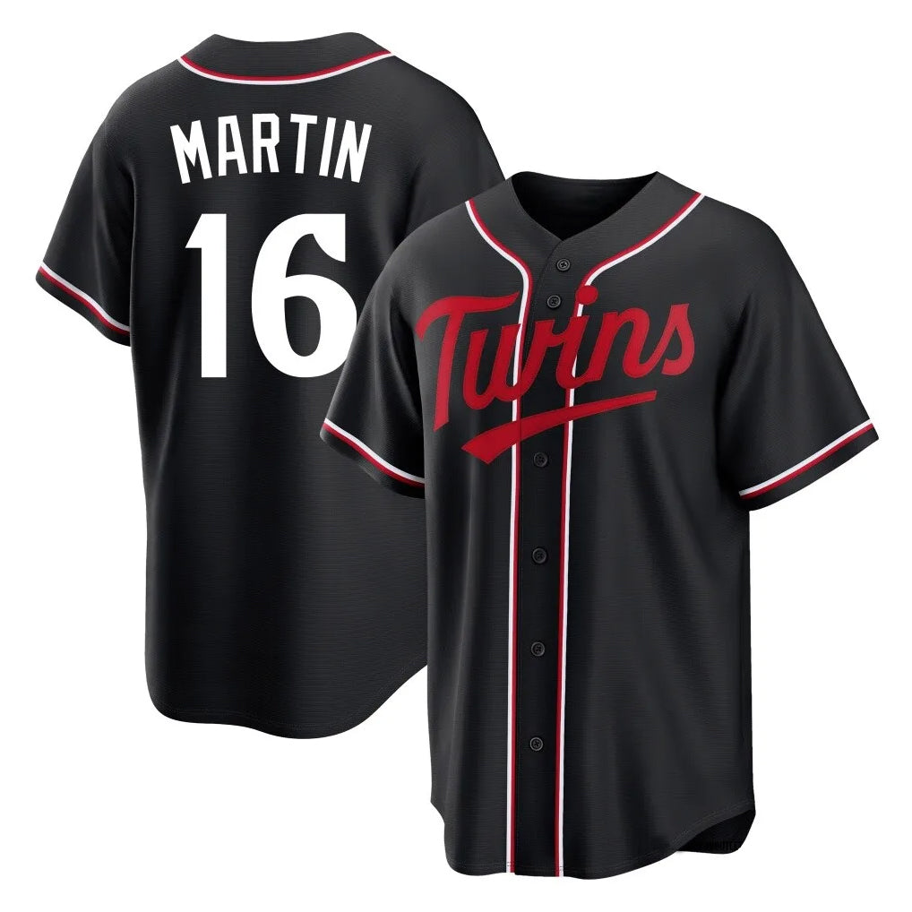 M.Twins #16 Austin Martin Player Black Fashion Out Home Limited Gdoa Stitched Jerseys