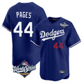 LA.Dodgers #44 Andy Pages Player Royal World Series Limited Home Gdoa Stitched Jerseys