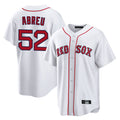 B.Red Sox #52 Wilyer Abreu Player White Home Game Gdoa Stitched Jerseys
