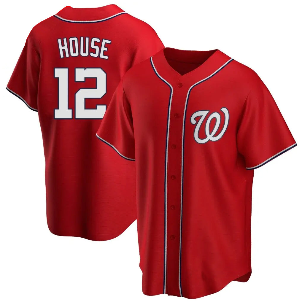W.Nationals #12 Brady House Player Red  Alternate Game Gdoa Stitched Jerseys
