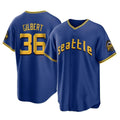 S.Mariners #36 Logan Gilbert Player Royal City Connect Home Game Stitched Jerseys