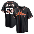 H.Astros #53 Cristian Javier Player Black Fashion Out Home Game Gdoa Stitched Jerseys