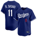 LA.Dodgers #11 Roki Sasaki Player Royal Limited Home Gdoa Stitched Jerseys