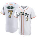 H.Astros #7 Craig Biggio Player Gold Collection Limited Elite Home Gdoa Stitched Jerseys
