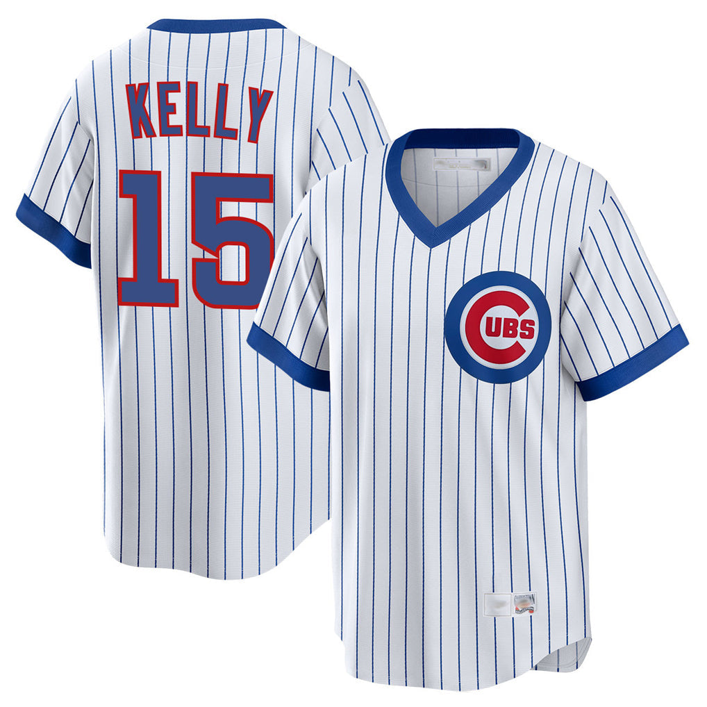C.Cubs #15 Carson Kelly Player White T-shirt Cooperstown Collection Limited Gdoa Stitched Jerseys