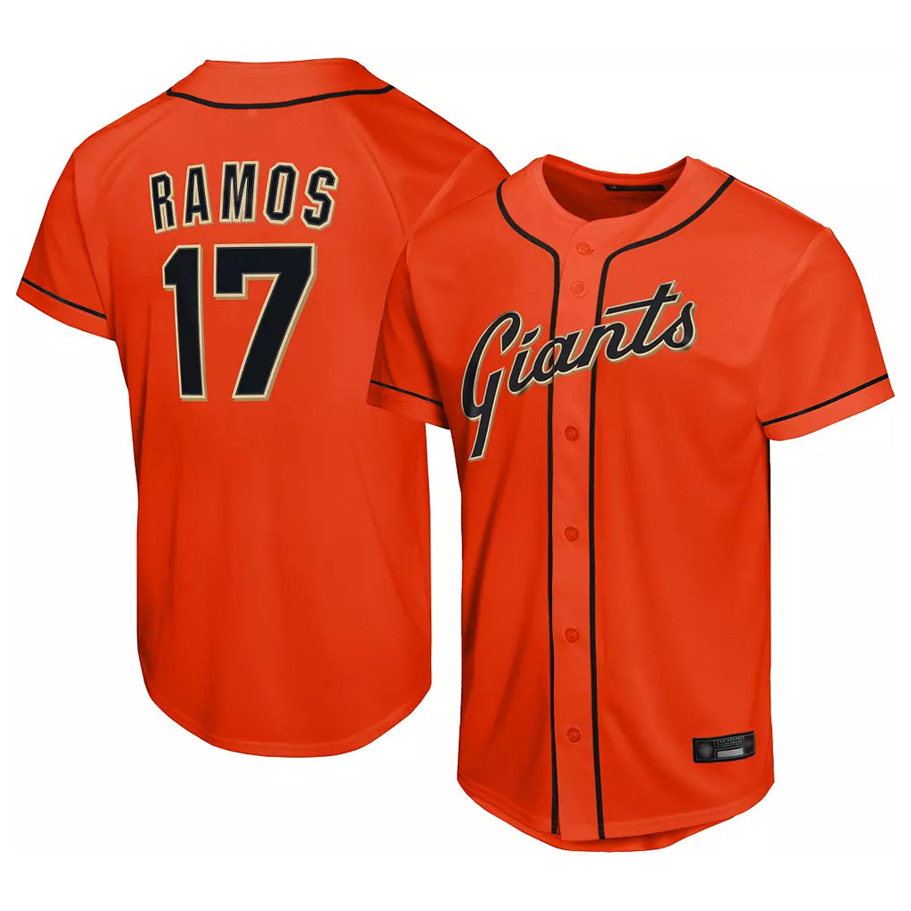 SF.Giants #17 Heliot Ramos Player Orange Home Limited Stitched Jerseys