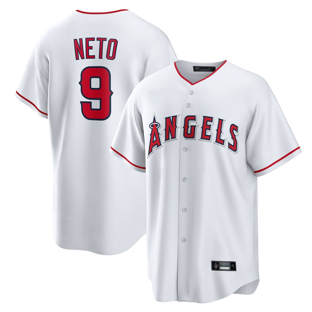 LA.Angels #9 Zach Neto Player White Home Game Gdoa Stitched Jerseys