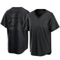 Athletics #22 Jeff McNeil player Black Replica Pitch Fashion Stitched Jersey