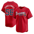 A.Braves #56 Spencer Schwellenbach Player Red Limited Home Game Gdoa Stitched Jerseys