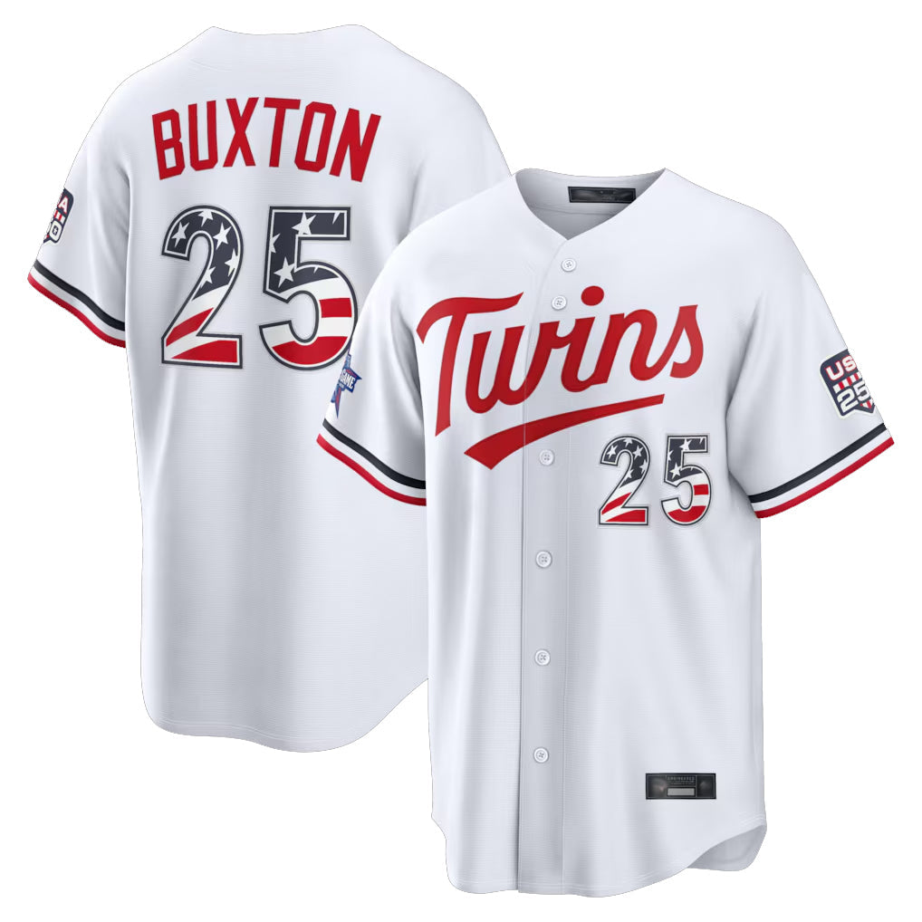 M.Twins #25 Byron Buxton Player White 2026 All-Star Edition Stars & Stripes Home Game Gdoa250Ys Stitched Jerseys