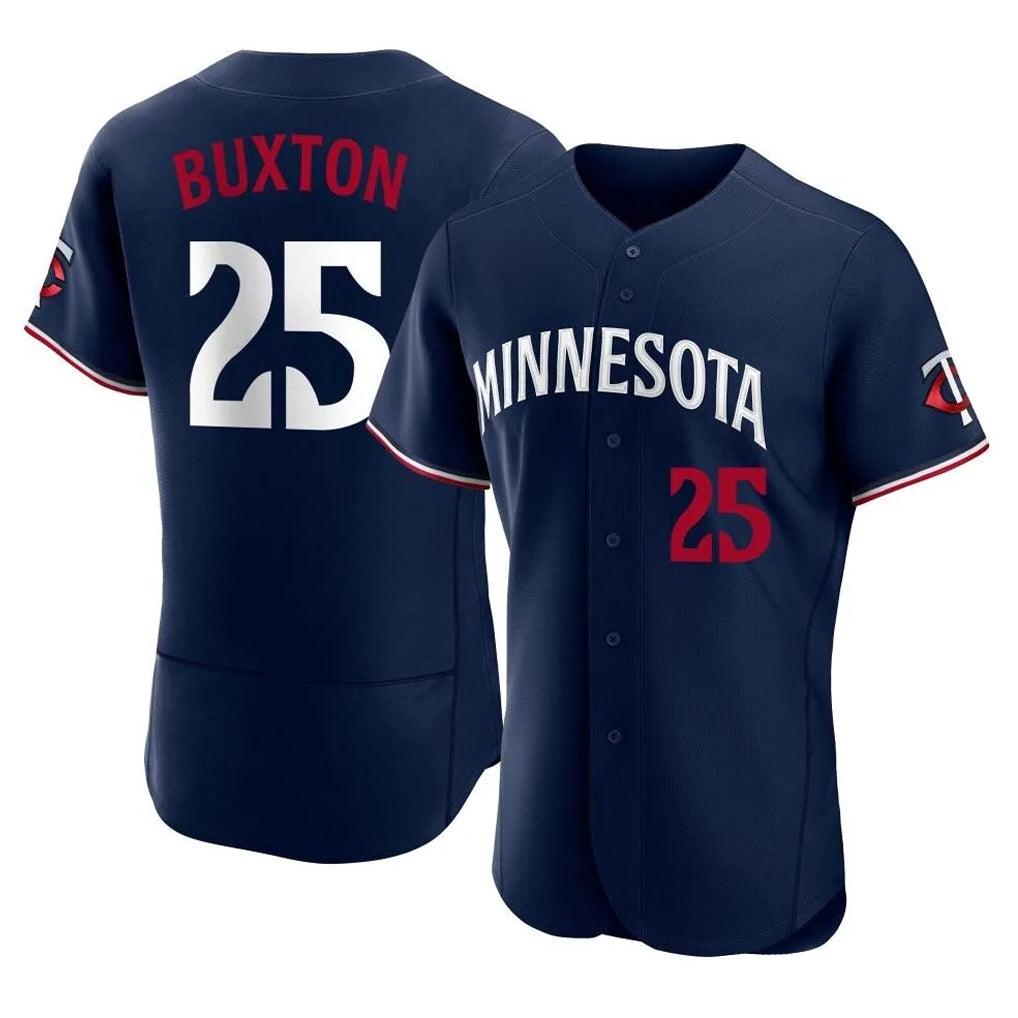 M.Twins #25 Byron Buxton Player Navy Replica Home Limited Elite Gdoa Stitched Jerseys