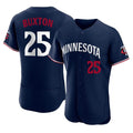 M.Twins #25 Byron Buxton Player Navy Replica Home Limited Elite Gdoa Stitched Jerseys