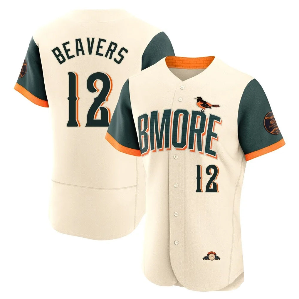 B.Orioles #12 Dylan Beavers Player Cream 2026 City Connect Limited Elite Home Game Gdoa Stitched Jerseys