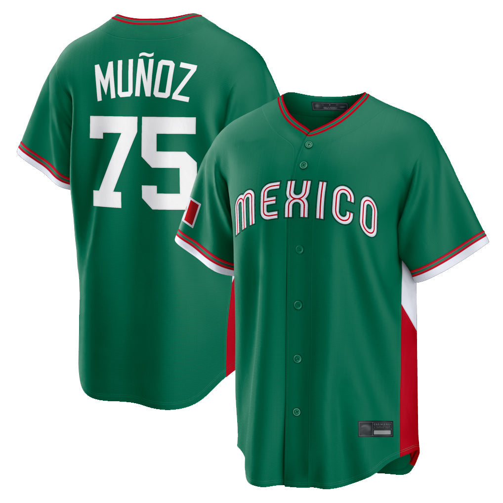S.Mariners #75 Andres Munoz Player Green 2026 World Classic Road Home Limited Stitched Jerseys