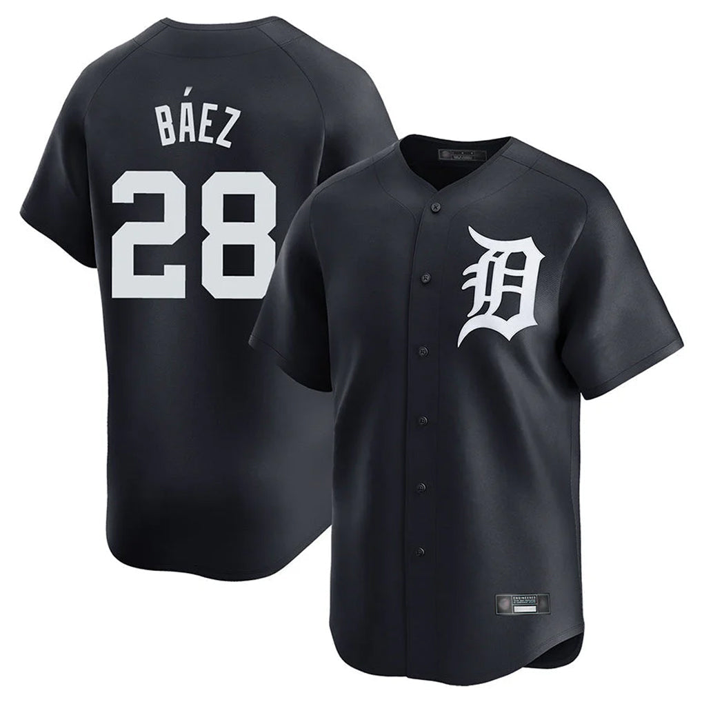 D.Tigers #28 Javier B¨¢ez Player Navy Home Limited Game Gdoa Stitched Jerseys