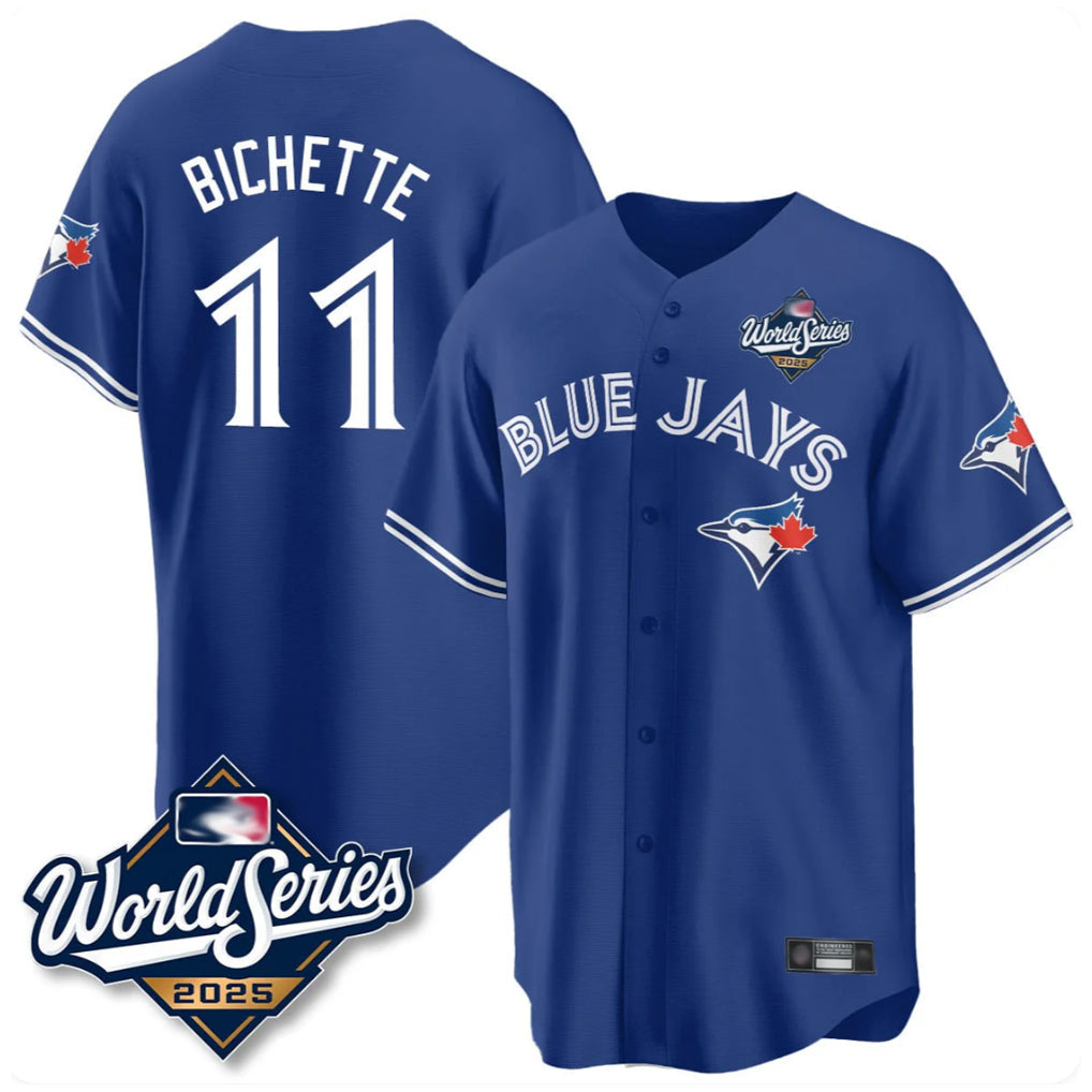 T.Blue Jays #11 Bo Bichette Player Royal 2025 World Series Limited Home Gdoa Stitched Jerseys