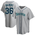 S.Mariners #36 Logan Gilbert Player Gray Home Game Stitched Jerseys