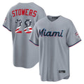 M.Marlins #28 Kyle Stowers Player Gray USA 250 Fourth of July Limited Home Game Gdoa250Ys Stitched Jerseys