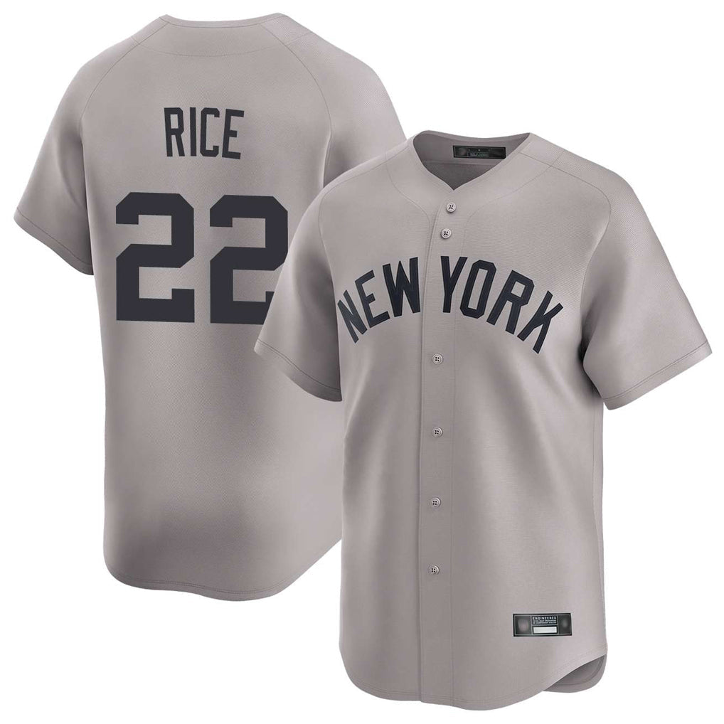 NY.Yankees #22 Ben Rice Player Gray Limited Home Stitched Jerseys