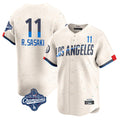 LA.Dodgers #11 Roki Sasaki Player Cream World Series Meet City Connect Limited Home Gdoa Stitched Jerseys