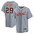 D.Tigers #29 Tarik Skubal Player Gray Home Game Gdoa Stitched Jerseys