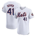 NY.Mets #41 Tom Seaver Player White Home Limited Elite Gdoa Stitched Jerseys