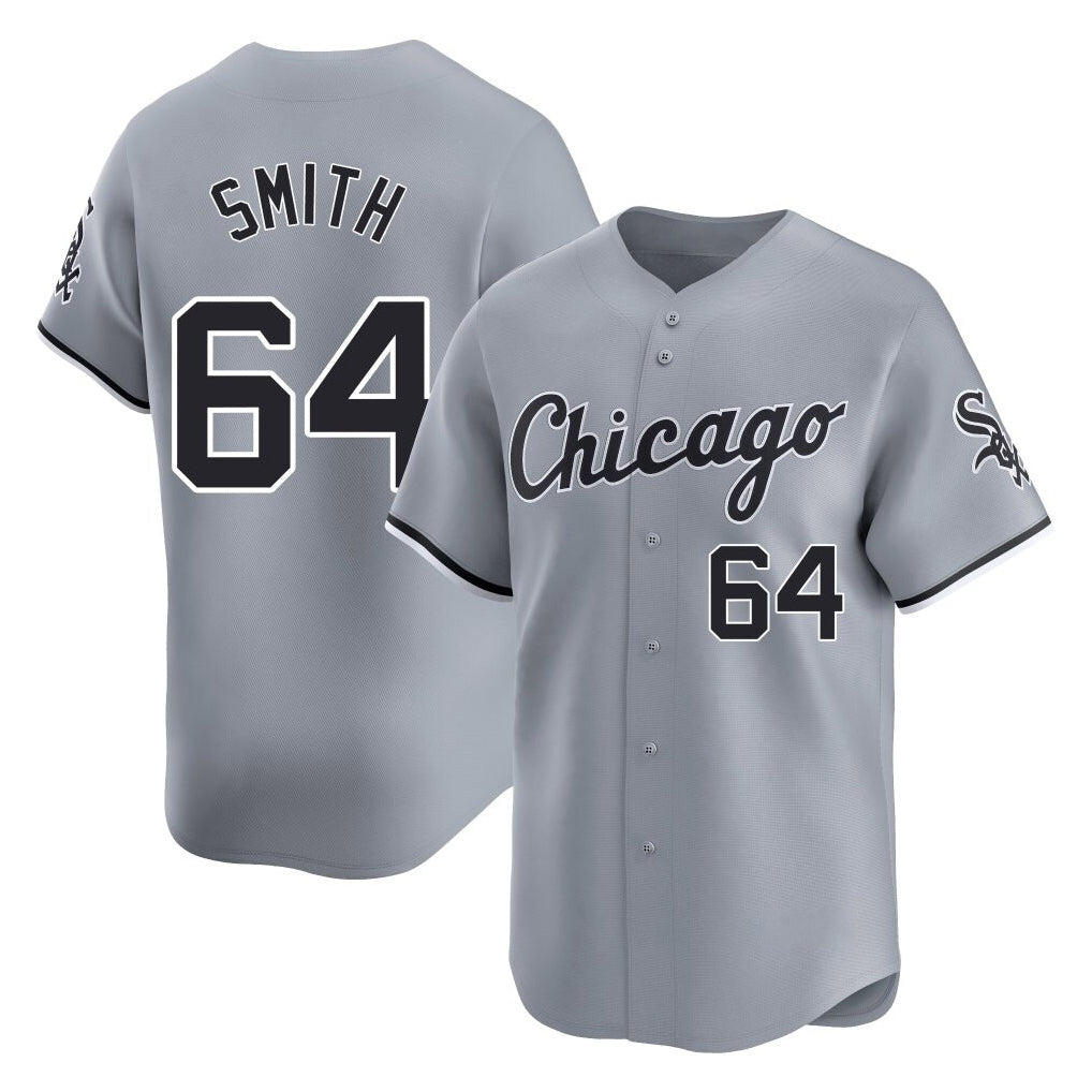 C.White Sox #64 Shane Smith Player Gray Road Limited Home Gdoa Stitched Jerseys